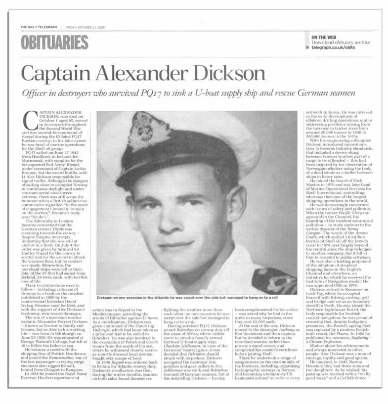 Daily Telegraph Obituary